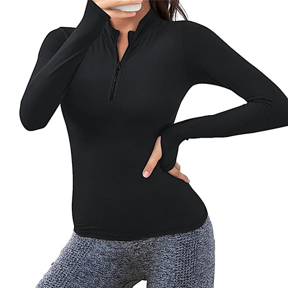 Black long sleeve zip up - Picture 7 of 10